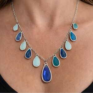 ♥️ Nine West Multicolor Teardrop Necklace